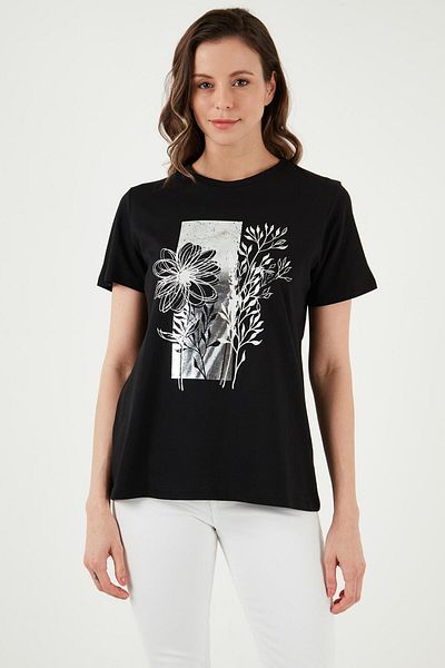 Fashion Friends Tricou din bumbac cu decolteu rotund - TRIOC 24Y0714K1