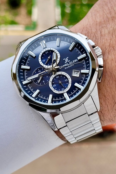 Daniel Klein Kadranı Lacivert Kordonu Gümüş Renk 45 mm İç Göstergeleri Aktif ...