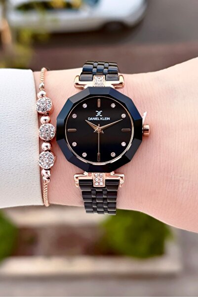 Daniel Klein Bronz Siyah Renk 24 Ay Garantili 30 Mm Kadın Kol Saati Ve Bileklik