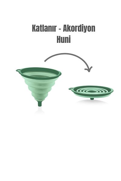 Melkan Home Foldable Funnel Accordion Funnel, Space-Free Silicone, Easy Operation Silicone Funnel