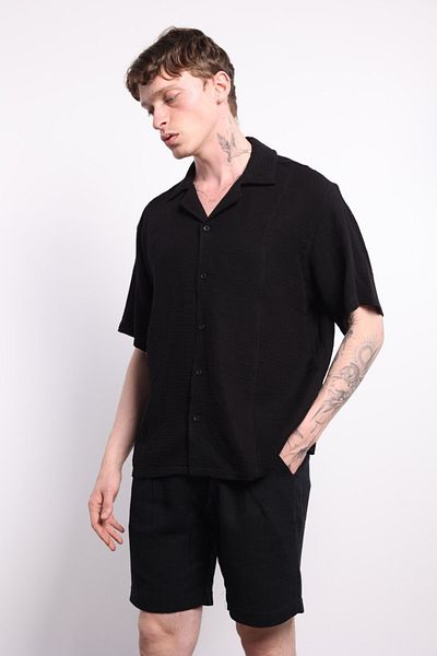 WNLOK Modern Shorts and Shirt Set High Quality, Stylish (Black, Navy, White, Beige, Brown) Color