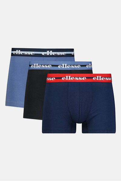 Ellesse بوكسر رجالي بشعار العلامة التجارية، مكون من 3 قطع، متعدد الألوان