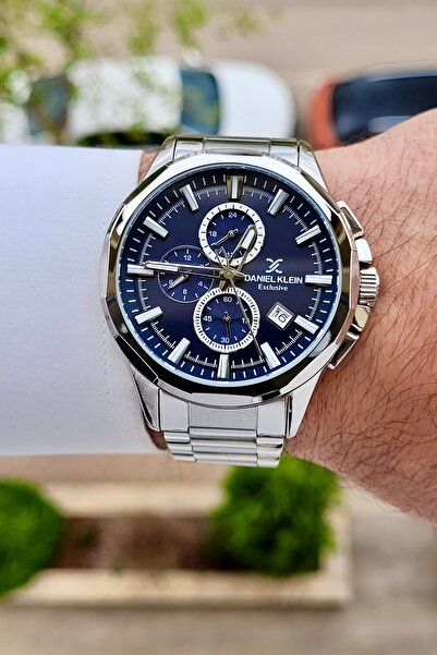 Daniel Klein Kadranı Lacivert Kordonu Metalik Renk 2 Yıl Garantili 45 Mm Göst...