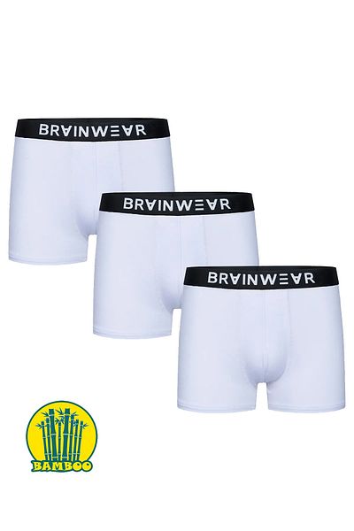 BRAINWEAR Ανδρικό 3 τμχ Bamboo Boxer - Premium Luxury Boxed