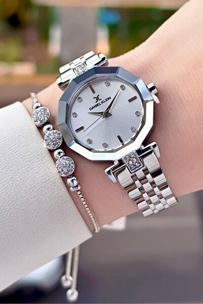 Daniel Klein Gümüş Renk Kadın Kol Saati ve Bileklik