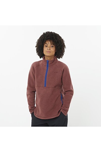 Salomon Chroma Women's Half Zip Fleece Rum Raisin Lc2285200