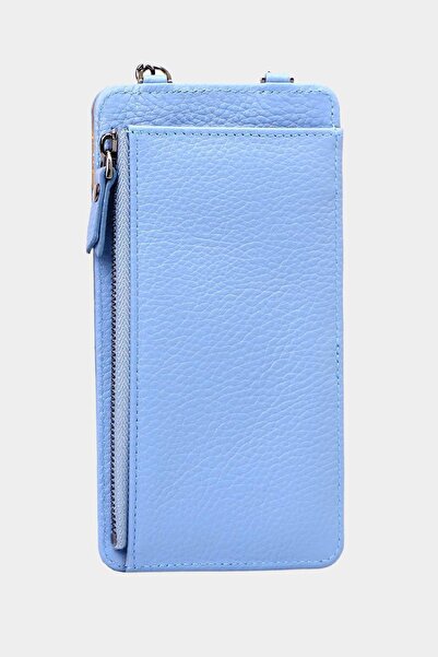 Grande 2783 Шкіряний гаманець з блискавкою для жінок Flother Buz Mavi