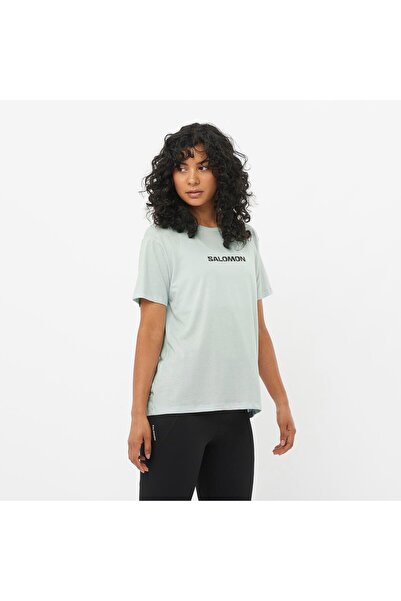 Salomon LOGO Kadın Tişört MISTY BLUE LC2368600