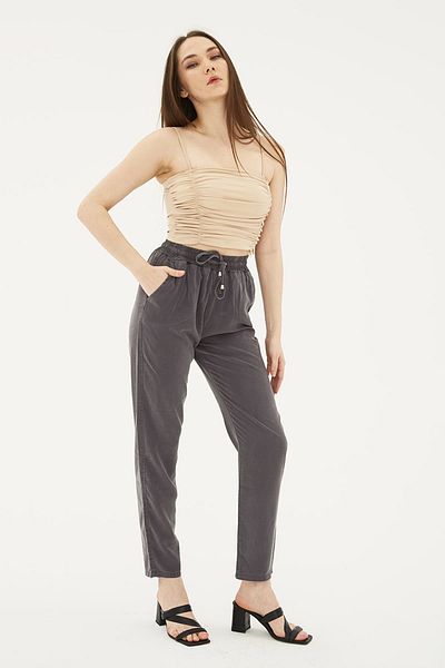 Fashion Friends Comfort Fit High Waist Straight Leg Trousers Pants 25Y0477K1