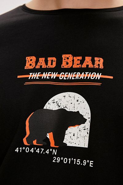 Bad Bear Men's T-Shirt - Derek Black Printed