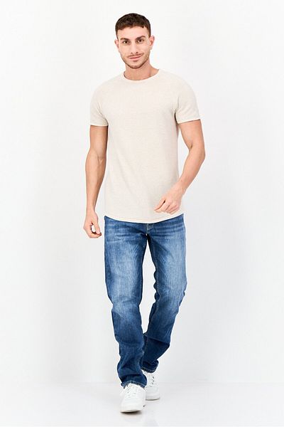 Esprit Men Straight Fit Washed Stretchable Selvedge Jeans, Blue