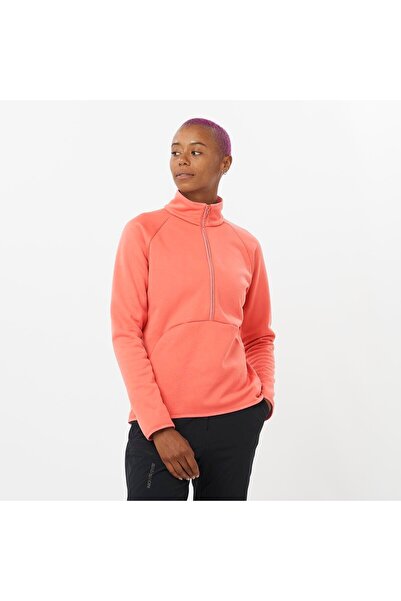 Salomon ESSENTIAL WARM Kadın Yarım Fermuar Polar FADED ROSE LC2192700