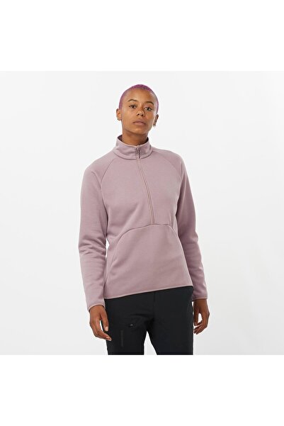 Salomon ESSENTIAL WARM Kadın Yarım Fermuar Polar QUAIL LC2193000