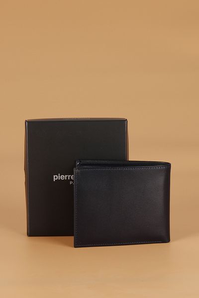 Pierre Cardin Men's Wallet - 2062 Genuine Leather, Card Holder and Analine Navy Blue