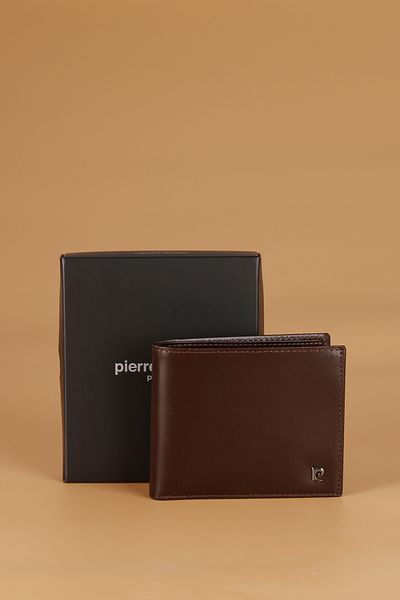 Pierre Cardin Men's Wallet 2062 Genuine Leather Brown Matching to 2 Cards