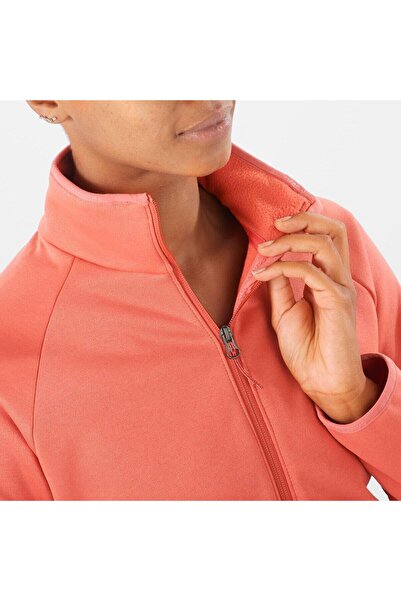 Salomon ESSENTIAL WARM Kadın Tam Fermuar Polar Mineral Red LC2191700