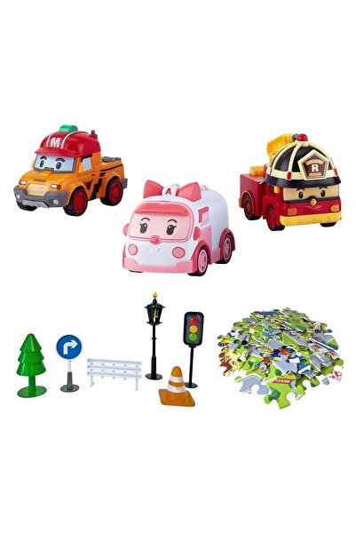 NECO TOYS Mullurg Urg01 Poli Zr-913 Robocar Poli Gogo City Series Ambar,Roy,Mark Play Set (Muul)