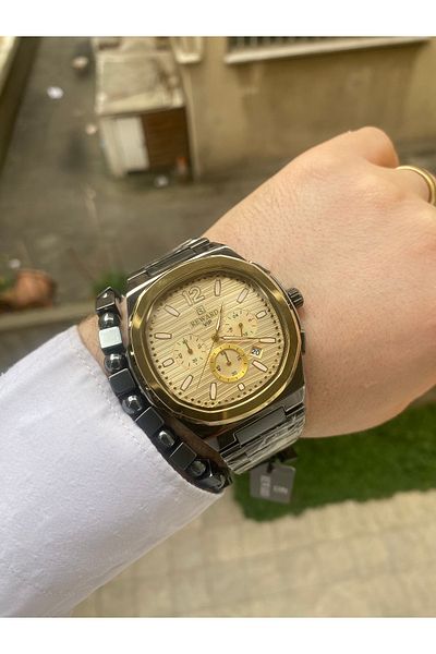 Reward 100% Calendar Steel Men's Wrist Watch with Bracelet Gift
