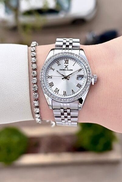 Daniel Klein Silver Renk 24 Ay Garantili 32,5 mm Takvimli Kadın Kol Saati