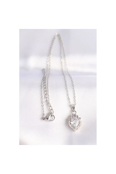 Skygo 316L Steel Chain Silver Color Zircon Stone Rapunzel Necklace - Tj-Bko8692