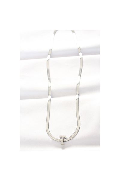 Skygo 316L Steel t Letter Silver Color Italian Chain Necklace - Tj-Bko8535