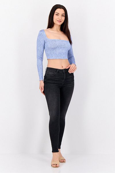 Esprit Women Skinny Fit Wash Stretchable Denim, Charcoal