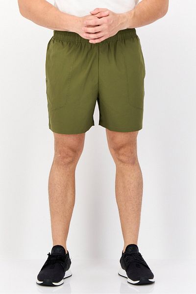 adidas Men Sportswear Fit Brand Logo Hiking Shorts, Olive
