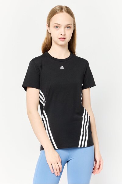 adidas Women Sportswear Fit Short Sleeve Outdoor Top, Black