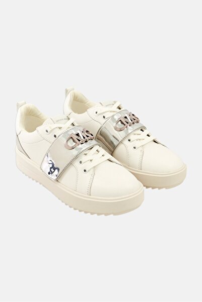 Michael Kors Women Medium Emmett Strap Lace Up Shoes, White