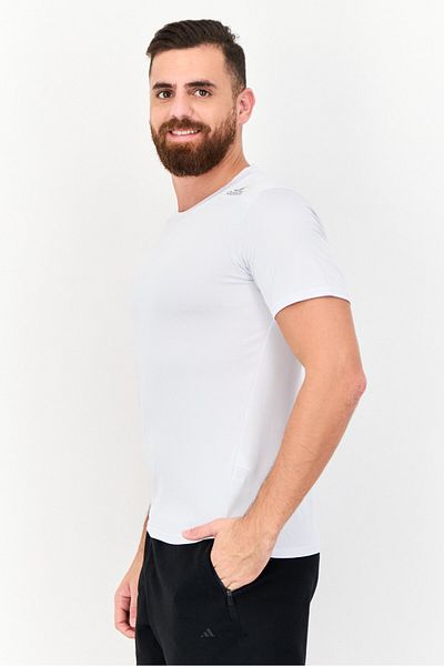 adidas Men Sportswear Fit Short Sleeve Running T-Shirt, Grey