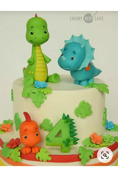 by şeyda palancı Set of Figures Baby Dinosaur from Sugar Dough