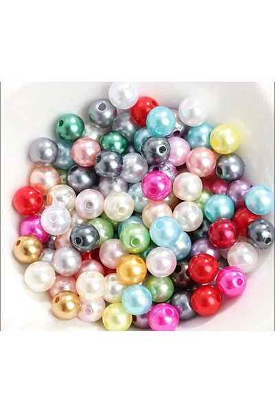 yiğit aksesuar 8 mm Glass Pearl 50 Pcs Mixed Necklace Bracelet Jewelry Making Supplies