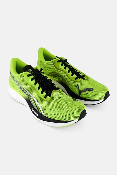 Puma Men Velocity Nitro 3 Psyrush Lace Up Running Shoes, Lime Green