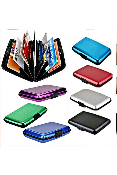 Other Two pieces of plastic card wallet are easy to open