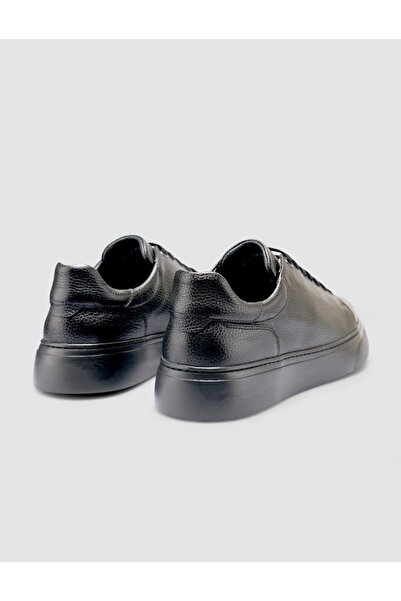 Cabani %100 Hakiki Deri Siyah Erkek Spor Ayakkabı