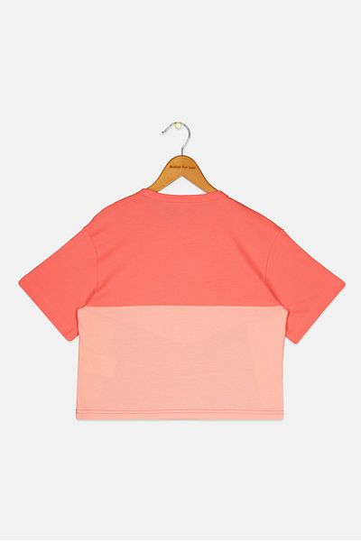 adidas Kids Girl Sportswear Fit Short Sleeve Outdoor Top, Coral