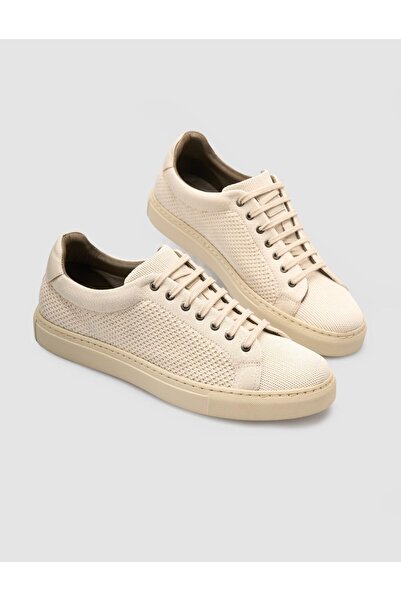 Cabani Μπεζ Πλεκτά Ανδρικά Αθλητικά Παπούτσια - Lace-Up