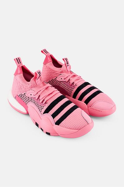 adidas حذاء كرة السلة Trae Young 2 برباط للرجال، وردي