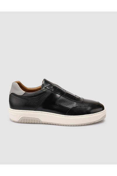 Cabani 100% Genuine Leather Black Men's Sneakers