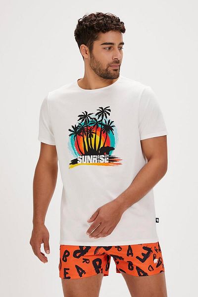 Bad Bear Ricardo Men's White T-Shirt - Printed