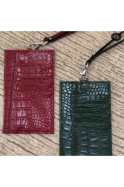 Other holider for cards, passport and coins of crocodile skin