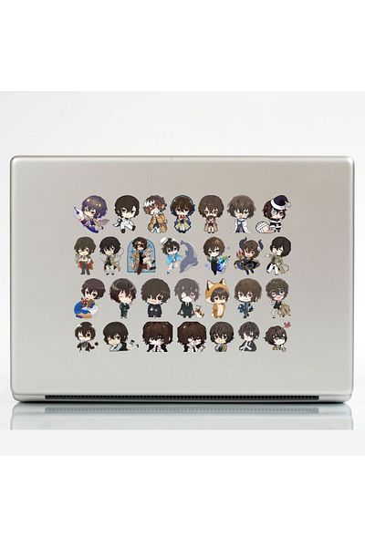 Ororabutik 57Pcs Osamu Dazai Bungo Stray Dogs Chibi Anime Sticker Set - Sticker Set Sketchbook