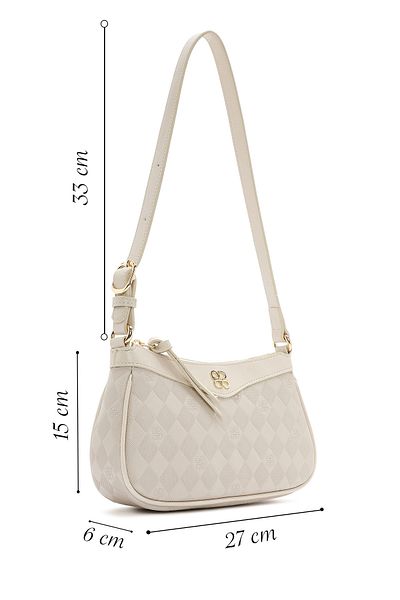 Derimod Women's Cream Printed Crossbody Bag 25Sbd 201726