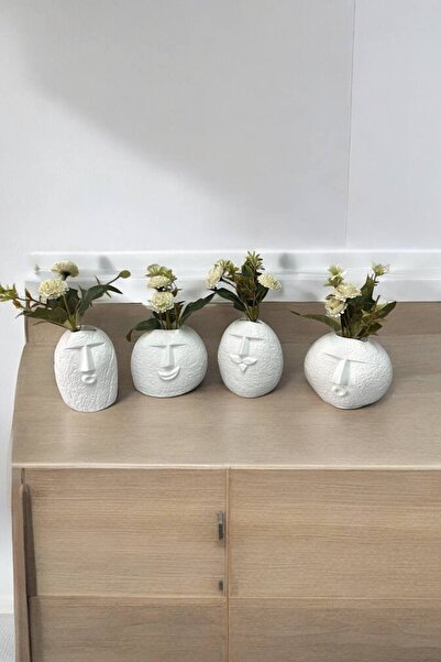 Paradise Work Vază decorativă cu 4 fețe de Buddha, minimalistă, antică