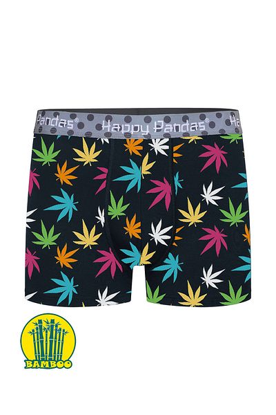 BRAINWEAR Ανδρικό Lycra Bamboo Digital Written Boxer - Δημιουργία Happy Panda