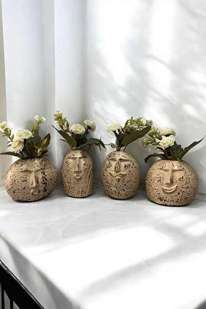 Paradise Work Vază decorativă cu 4 fețe de Buddha, minimalistă, antică