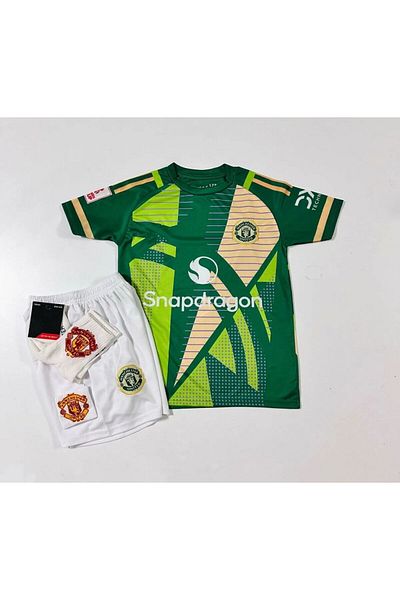 Lion Spor M.unitedd 2024/25 Noul sezon Altay Bayındır Set de 4 tricouri de portar pentru copii (ARMALI) VERDE