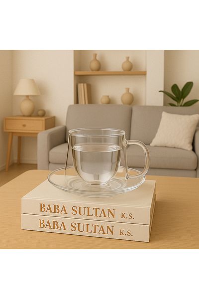 Vivien Home 250ml Heat Resistant Borosilicate Double Stones Cup |   Coffee Presentation Cup