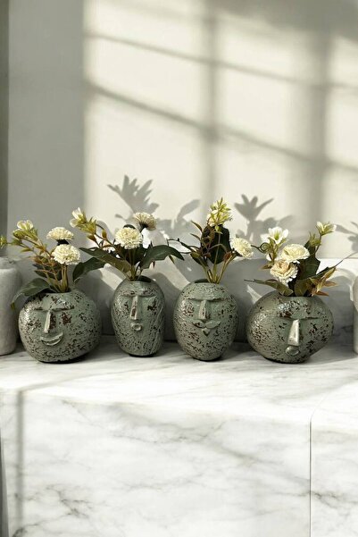 Paradise Work Vază decorativă cu 4 fețe de Buddha, minimalistă, antică