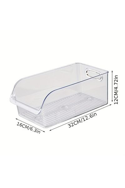 Choice 1-tier Clear 1Pc Refrigerator Storage Box Food-Grade Fresh-Keeping Box Household Vegetable, Fruit an